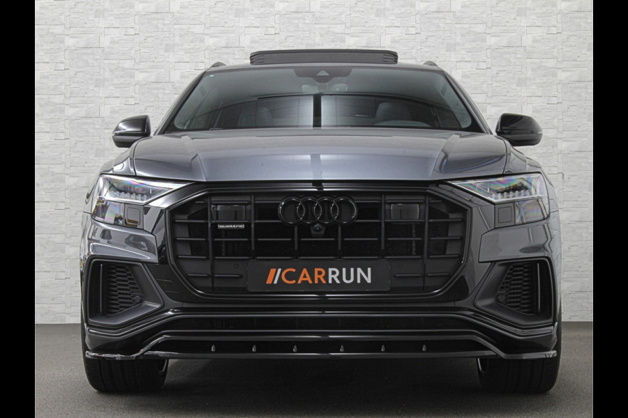 Audi Q8 60e 462PK Competition | RS-Stoelen | 360 Camera | ACC | Carbon | Panorama | Massage | Ventilatie | B&O Sound | Matrix-LED | Luchtvering | Alcantara Hemelbekleding | Stoelverwarming V+A | Sfeerverlichting | Keyless-Entry | ISO-Glas | Zonwering | Standkachel | Autom. Parkeren | Carplay | Stuurwielverwarming | Draadloos Laden |