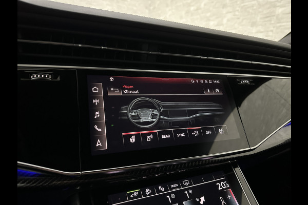 Audi Q8 60e 462PK Competition | RS-Stoelen | 360 Camera | ACC | Carbon | Panorama | Massage | Ventilatie | B&O Sound | Matrix-LED | Luchtvering | Alcantara Hemelbekleding | Stoelverwarming V+A | Sfeerverlichting | Keyless-Entry | ISO-Glas | Zonwering | Standkachel | Autom. Parkeren | Carplay | Stuurwielverwarming | Draadloos Laden |
