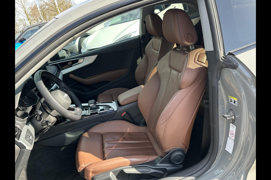 Audi A5 Coupé 40 TFSI S edition S LINE IN- EN EXTERIEUR | TOPSTAAT! | 20 INCH| LEER| CAMERA| STOELVERWARMING| MATRIX LED| QUANTUM GRIJS