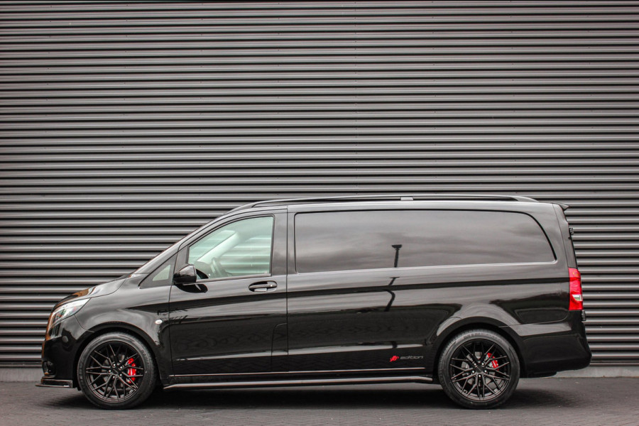 Mercedes-Benz Vito 225PK EXTRA LANG JB- EDITION FULL BLACK / AMG / SPOILER / VERLAGINGSVEREN / NAVIGATIE / SIDE- BARS / FULL / NAV