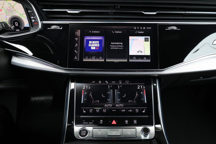 Audi Q8 55 TFSI e quattro S-line BTW/MATRIX+LED/VIRTUAL/SFEER/PANO/LEER+S.VERWARMING+VERKOELING/22"LMV/360/ACC/ECC/12 MDN GARANTIE