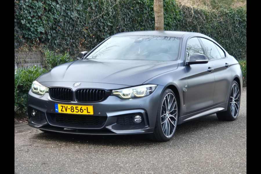 BMW 4 Serie 420i Gran Coupé M Sport Individual MAT Grey Orig BMW Performance 20inch Apple CarPlay High Executive BTW AUTO