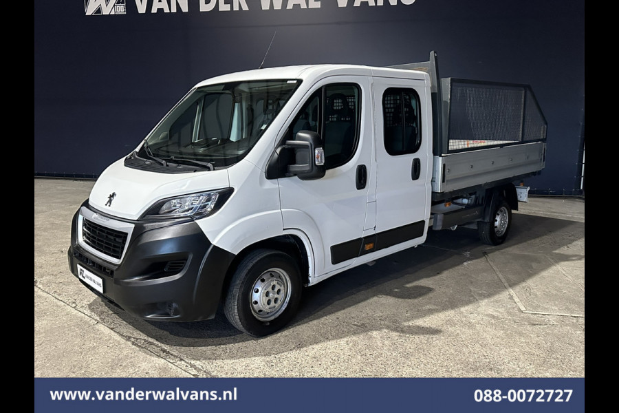 Peugeot Boxer 2.0 BlueHDI 130pk Pick up Dubbel Cabine Open laadbak Euro6 Airco | 7-Zits | Trekhaak | Navigatie