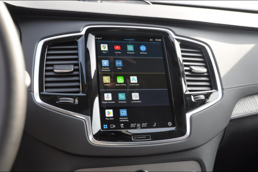 Volvo XC90 T8 455PK Recharge AWD Ultra Dark Long range / Luchtvering / Bowers & Wilkins/ Polestar Tuning / HEICO verlaging / Trekhaak / Head-up display / Stoelverwarming en ventilatie / Massagestoelen / Memory seats / Adaptive cruise control / 360 Camera /