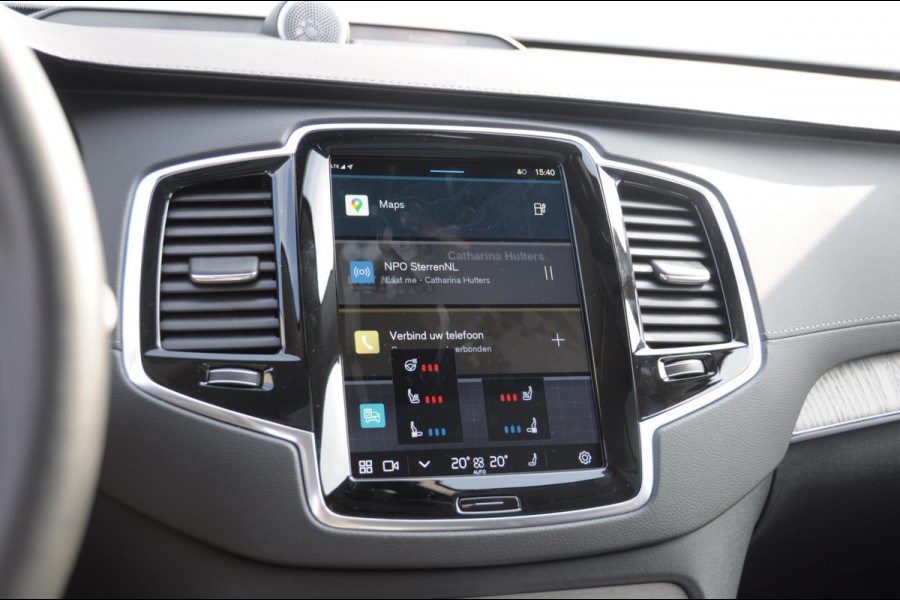 Volvo XC90 T8 455PK Recharge AWD Ultra Dark Long range / Luchtvering / Bowers & Wilkins/ Polestar Tuning / HEICO verlaging / Trekhaak / Head-up display / Stoelverwarming en ventilatie / Massagestoelen / Memory seats / Adaptive cruise control / 360 Camera /