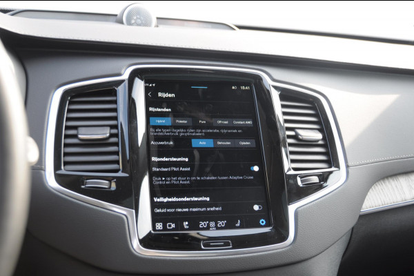 Volvo XC90 T8 455PK Recharge AWD Ultra Dark Long range / Luchtvering / Bowers & Wilkins/ Polestar Tuning / HEICO verlaging / Trekhaak / Head-up display / Stoelverwarming en ventilatie / Massagestoelen / Memory seats / Adaptive cruise control / 360 Camera /