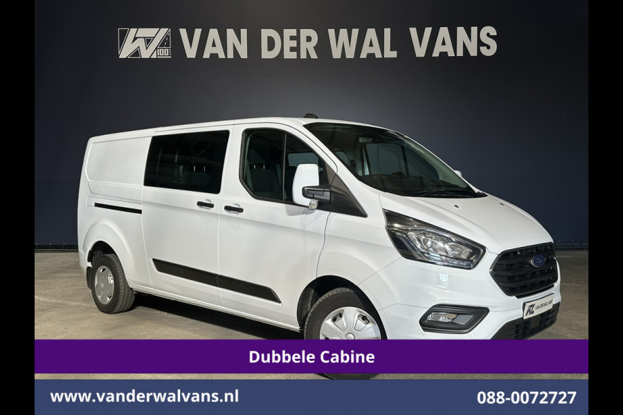 Ford Transit Custom 2.0 TDCI 130pk L2H1 Dubbele Cabine Euro6 inrichting | Airco | 6-Zits | LED | Cruisecontrol | Parkeersensoren Achterklep, 2800kg Trekvermogen
