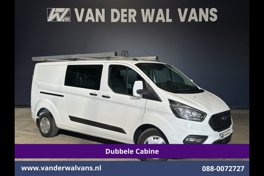 Ford Transit Custom 2.0 TDCI 130pk L2H1 Dubbele Cabine Euro6 inrichting | Airco | 5-Zits | Imperiaal | LED | Cruisecontrol Stoelverwarming, Parkeersensoren, 2800kg trekvermogen