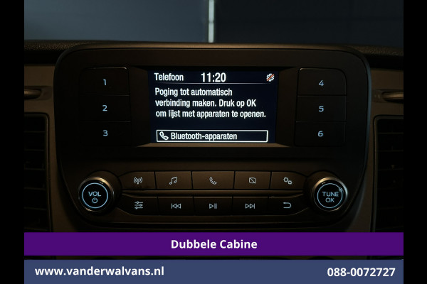 Ford Transit Custom 2.0 TDCI 130pk L2H1 Dubbele Cabine Euro6 inrichting | Airco | 5-Zits | LED | Cruisecontrol Stoelverwarming, Parkeersensoren, Achterklep