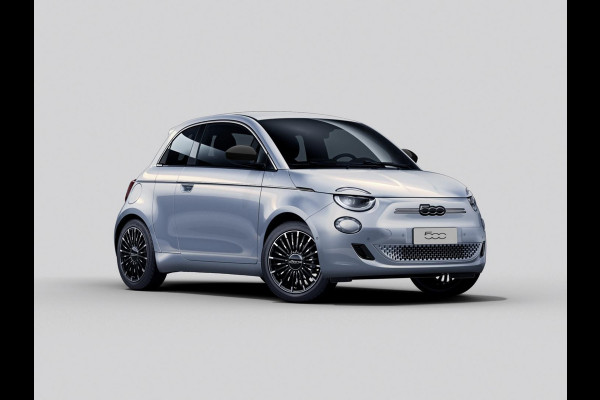 Fiat 500E 3+1 La Prima 42 kWh | Clima | LED | PDC | JBL Premium Audio | 17" | Camera | BSM | Canneloni Ivory/Piombo interieur