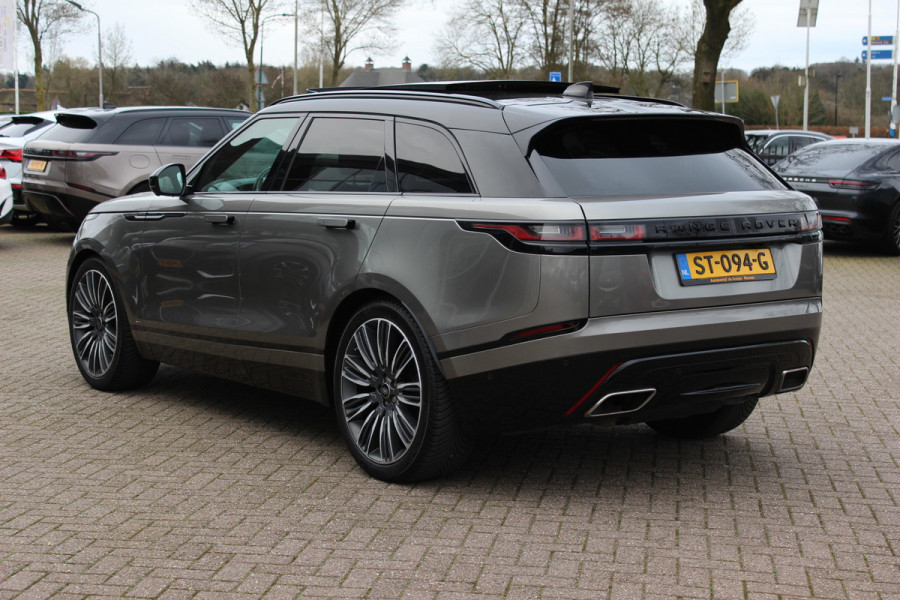 Land Rover Range Rover Velar 2.0 I4 Turbo AWD R-Dynamic HSE / Trekhaak / Panoramadak / 360Camera / Head-up / Laser LED / 21'' / Meridian High End / Stoelmassage+Verwarming / Stuurverwarming / DAB / ACC