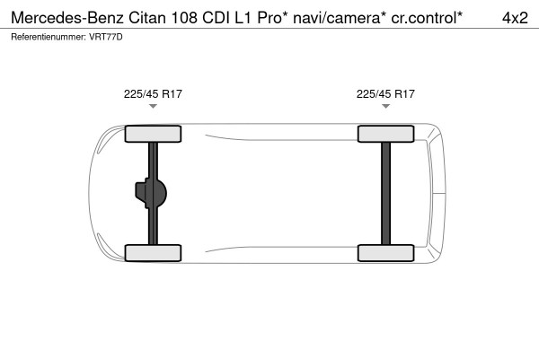 Mercedes-Benz Citan 108 CDI L1 Pro* navi/camera* cr.control*
