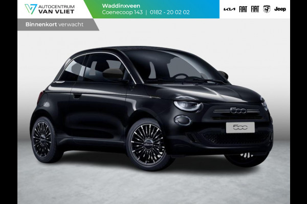 Fiat 500C Hybrid La Prima Cabrio | Clima | LED | PDC | JBL Premium Audio | 17" | Camera | BSM | Canneloni Ivory/Piombo interieur