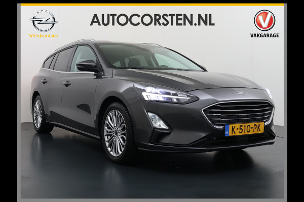 Ford FOCUS Wagon 1.0T 126PK Trekhaak Navi Dual-Ecc Apple Carplay Android Auto Stoel+Voorruitverwarming Cruise Control Pdc Titanium Business Lmv Led Privacy Glas Lane Assist TCS Keyless Licht-/Regensensor 1e Eigenaar Origineel Nederlandse Auto Dealeronderhouden