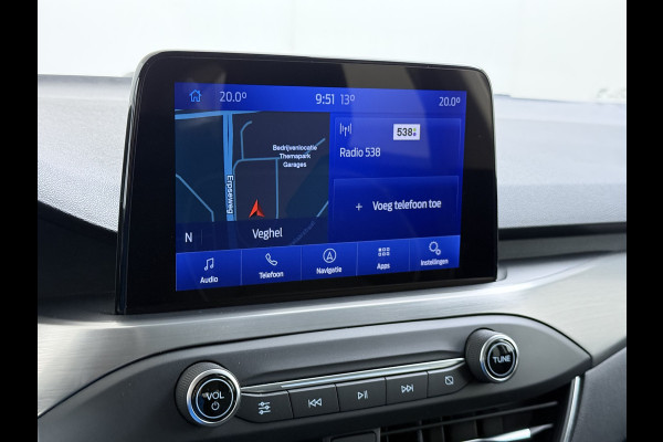 Ford FOCUS Wagon 1.0T 126PK Trekhaak Navi Dual-Ecc Apple Carplay Android Auto Stoel+Voorruitverwarming Cruise Control Pdc Titanium Business Lmv Led Privacy Glas Lane Assist TCS Keyless Licht-/Regensensor 1e Eigenaar Origineel Nederlandse Auto Dealeronderhouden