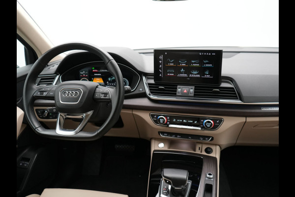 Audi Q5 Sportback 50 TFSI e S Line Plug In Hybrid 300pk Dealer O.H PHEV | Luchtvering | Matrix LED | 21"Audi Sport L.M | Sfeerverlichting | Lederen Sportstoelen Verwarmd | Cruise Control | Navigatie | Virtual | DAB |