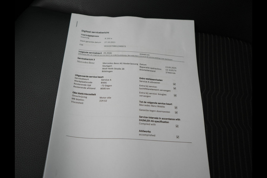 Mercedes-Benz B-Klasse 250 e Progressive Plug In Hybrid 218pk Dealer O.H. PHEV | Panodak | Camera | Sportstoelen Verwarmd | Widescreen Navi | Blis | Apple Carplay | Navigatie | DAB |