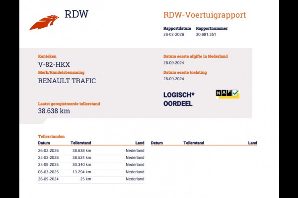 Renault Trafic 2.0 dCi 150pk Euro 6 Lang L2 - Trekhaak 2,5t KG - Apple