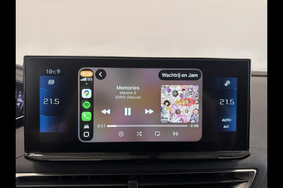 Peugeot 5008 1.2 Aut. PureTech Allure Pack 7-Persoons Navi Carplay Virtual Cockpit Adaptive Cruise Control PDC VA+Camera 18" LM Velgen Half leder