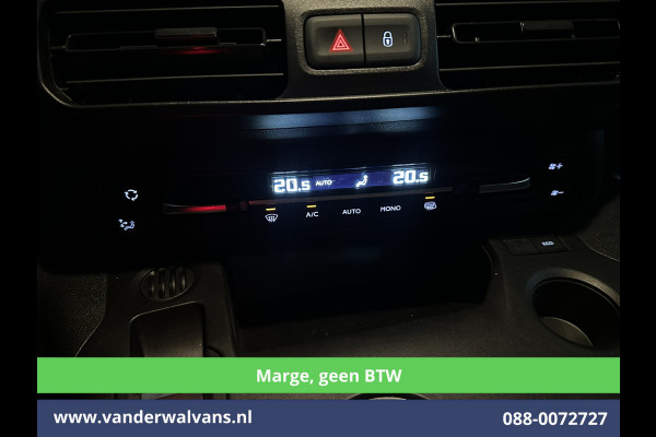 Peugeot Partner 1.2 PureTech **Marge, Geen BTW** 131pk Automaat Benzine L1H1 Euro6 Airco | 3-Zits | Camera | Navigatie | Apple Carplay Cruisecontrol, Android Auto, Parkeersensoren, Bijrijdersbank