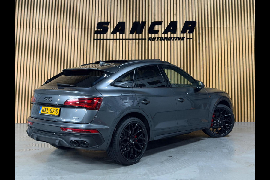 Audi Q5 Sportback 55 TFSI e S-Line PANO|LUCHTVERING|TREKHAAK|AMBIENT|MATRIX|CRUISE|KEYLESS|OPTIK ZWART|22 INCH LMV