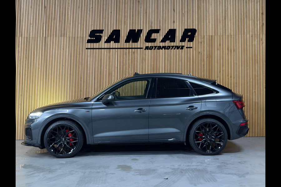 Audi Q5 Sportback 55 TFSI e S-Line PANO|LUCHTVERING|TREKHAAK|AMBIENT|MATRIX|CRUISE|KEYLESS|OPTIK ZWART|22 INCH LMV