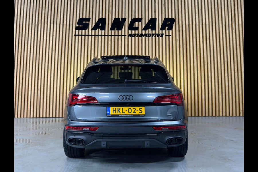 Audi Q5 Sportback 55 TFSI e S-Line PANO|LUCHTVERING|TREKHAAK|AMBIENT|MATRIX|CRUISE|KEYLESS|OPTIK ZWART|22 INCH LMV
