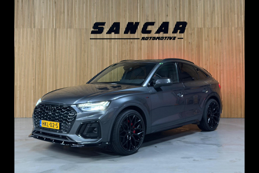 Audi Q5 Sportback 55 TFSI e S-Line PANO|LUCHTVERING|TREKHAAK|AMBIENT|MATRIX|CRUISE|KEYLESS|OPTIK ZWART|22 INCH LMV