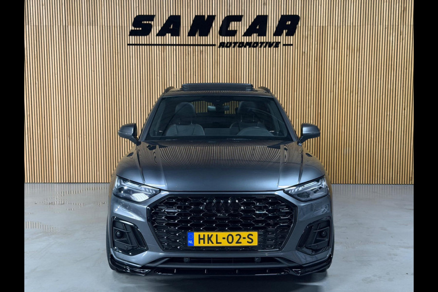 Audi Q5 Sportback 55 TFSI e S-Line PANO|LUCHTVERING|TREKHAAK|AMBIENT|MATRIX|CRUISE|KEYLESS|OPTIK ZWART|22 INCH LMV