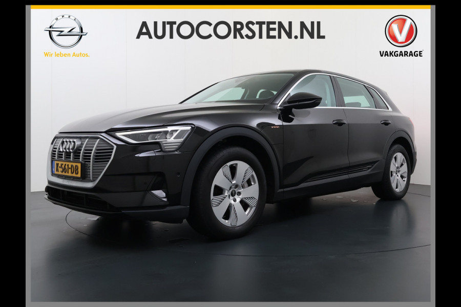 Audi e-tron 55 Quattro 95kWh 408PK- Leer+Verwarmd Trekhaak Luchtvering Adap.Cruise Navi Ecc Stoelverwarming Business edition Plus LED Lmv Elek.Achterklep Privacy Glas Keyless Zwarte Hemel Origineel Nederlandse Auto SOH 89% Trekhaak 1800kg !