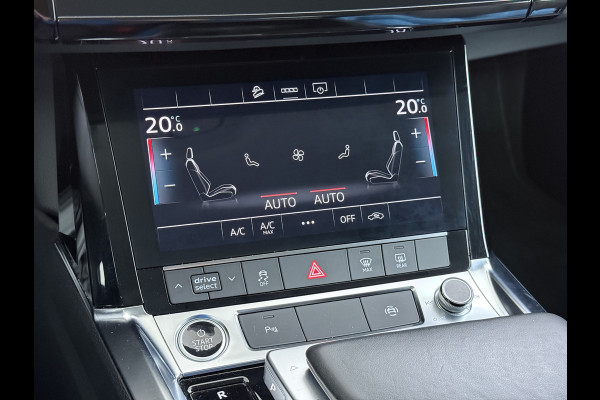 Audi e-tron 55 Quattro 95kWh 408PK- Leer+Verwarmd Trekhaak Luchtvering Adap.Cruise Navi Ecc Stoelverwarming Business edition Plus LED Lmv Elek.Achterklep Privacy Glas Keyless Zwarte Hemel Origineel Nederlandse Auto SOH 89% Trekhaak 1800kg !