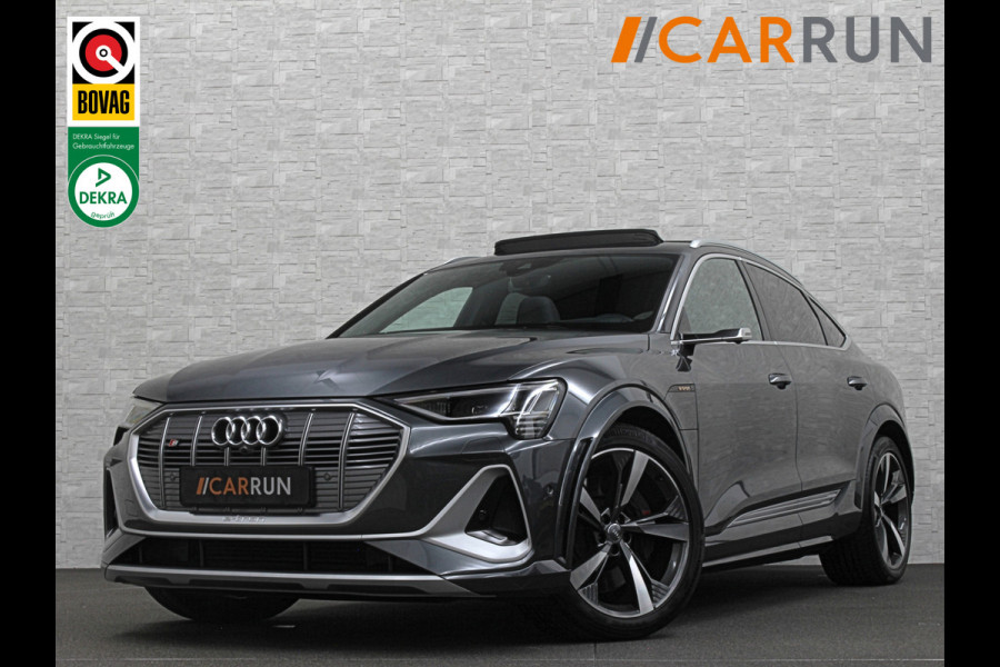 Audi e-tron Sportback S 504pk | RS-Stoelen | Panorama | 360 Camera | Valcona Leder | ACC | B&O Sound | Luchtvering | Soft-Close | Camera Spiegels | Nachtzicht | Keyless-Entry | Head-Up | 4-Zone Clima | Stoelverwarming V+A | Sfeerverlichting | Memory | Carplay |