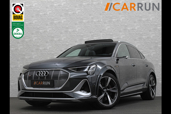 Audi e-tron Sportback S 504pk | RS-Stoelen | Panorama | 360 Camera | Valcona Leder | ACC | B&O Sound | Luchtvering | Soft-Close | Camera Spiegels | Nachtzicht | Keyless-Entry | Head-Up | 4-Zone Clima | Stoelverwarming V+A | Sfeerverlichting | Memory | Carplay |