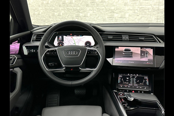 Audi e-tron Sportback S 504pk | RS-Stoelen | Panorama | 360 Camera | Valcona Leder | ACC | B&O Sound | Luchtvering | Soft-Close | Camera Spiegels | Nachtzicht | Keyless-Entry | Head-Up | 4-Zone Clima | Stoelverwarming V+A | Sfeerverlichting | Memory | Carplay |