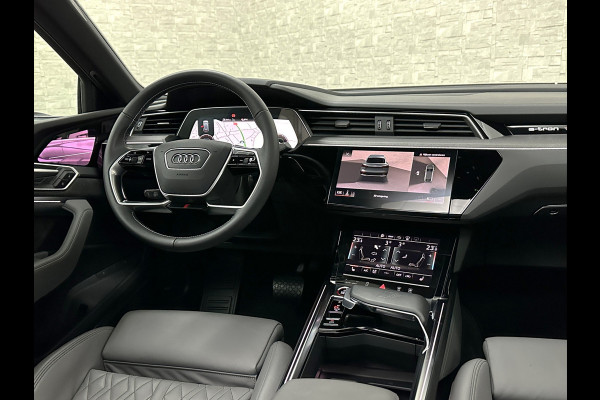 Audi e-tron Sportback S 504pk | RS-Stoelen | Panorama | 360 Camera | Valcona Leder | ACC | B&O Sound | Luchtvering | Soft-Close | Camera Spiegels | Nachtzicht | Keyless-Entry | Head-Up | 4-Zone Clima | Stoelverwarming V+A | Sfeerverlichting | Memory | Carplay |