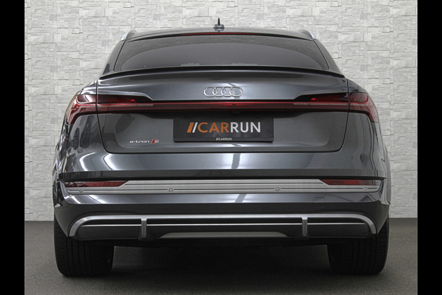 Audi e-tron Sportback S 504pk | RS-Stoelen | Panorama | 360 Camera | Valcona Leder | ACC | B&O Sound | Luchtvering | Soft-Close | Camera Spiegels | Nachtzicht | Keyless-Entry | Head-Up | 4-Zone Clima | Stoelverwarming V+A | Sfeerverlichting | Memory | Carplay |