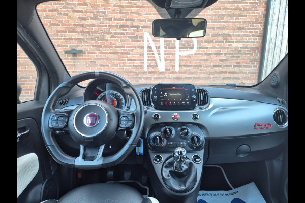 Fiat 500 S 1.2 Sport Carplay, Half leder
