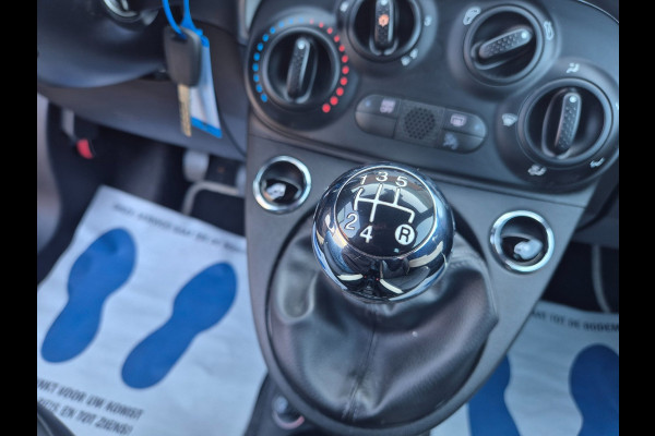 Fiat 500 S 1.2 Sport Carplay, Half leder