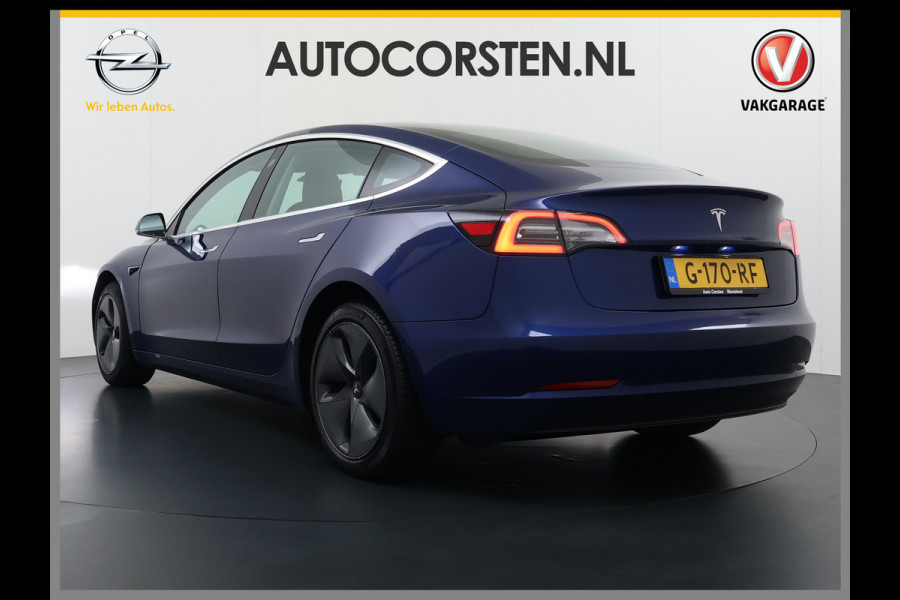 Tesla Model 3 SR+ 325PK Trekhaak AutoPilot Leer PanoramaDak Adaptive Cruise Lmv 18" Camera's Elektr.-Stuur+Stoelen+Spiegels+Geheugen+Easy-Entr Soh 83% Ecc Navi Led DAB Voorverwarmen interieur via App Keyless One-Pedal-Drive 1.000KG Trekgewicht 1e Eigenaar Origineel Nederlandse Auto Fabrieksgarantie op Accu en Motor tot 160.000km/04-12-2027
