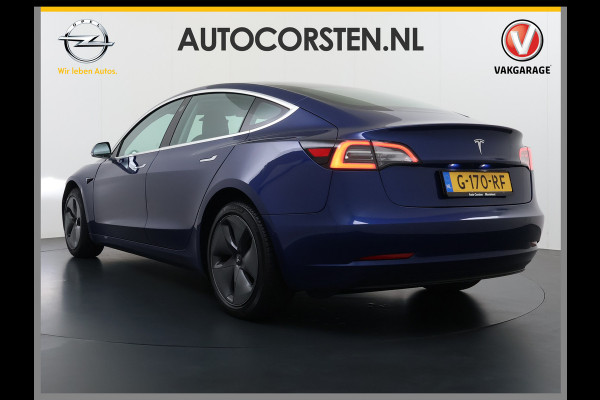 Tesla Model 3 SR+ 325PK Trekhaak AutoPilot Leer PanoramaDak Adaptive Cruise Lmv 18" Camera's Elektr.-Stuur+Stoelen+Spiegels+Geheugen+Easy-Entr Soh 83% Ecc Navi Led DAB Voorverwarmen interieur via App Keyless One-Pedal-Drive 1.000KG Trekgewicht 1e Eigenaar Origineel Nederlandse Auto Fabrieksgarantie op Accu en Motor tot 160.000km/04-12-2027