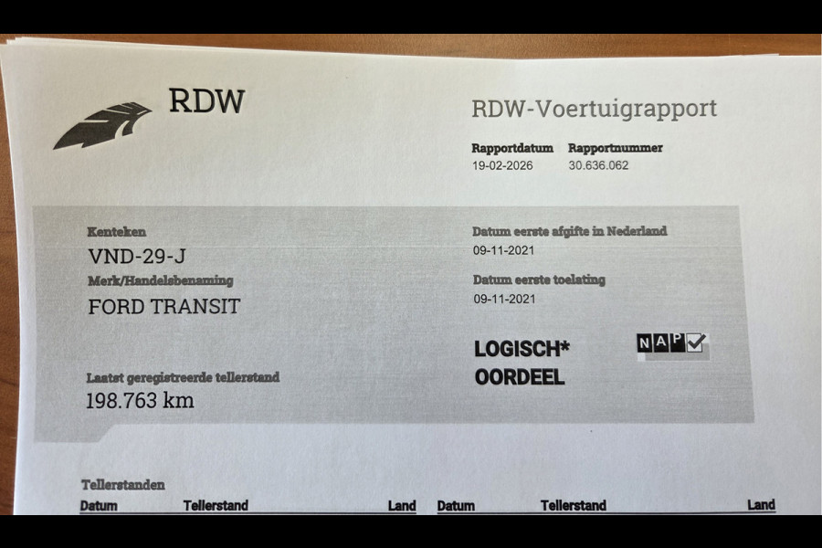 Ford Transit 2.0 TDCI 1211Kg Laadvermogen Hoge laadbak 2.30 Laadklep & Zijdeur