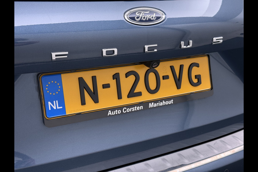 Ford FOCUS Wagon 1.5T 150PK AUT-8 Active X Navi Head-Up Adaptive Cruise Camera Apple Carplay Android Virtual-Cockpit Pdc Ecc Sport Stoelen Busine Elek.Achterklep Privacy Glas Led Isofix Wifi DAB Park-Asist Dodehoek-Asist Lane Assist Virtual Cockpit Keyless 1e Eigenaar Dealeronderhouden orig.NLse auto € 39.000 nieuw!  1.500KG trekvermogen