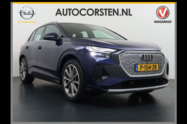 Audi Q4 e-tron 40 204pk AUT. 82kWh Advanced Launch Ed. SOH 97% Warmtepomp Matrix-Led Adaptive-Cruis Audi-Sound System Apple Carplay Android Aut 3 fase laden Stoelverwarming Lmv 20" DAB Bluetooth Elek.Achterklep € 63.000 nieuw Origineel Nederlandse Auto