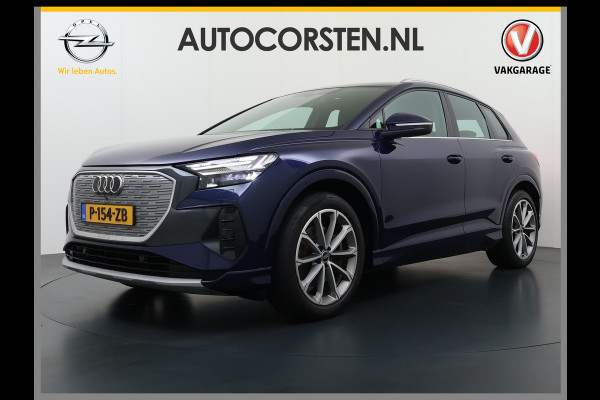 Audi Q4 e-tron 40 204pk AUT. 82kWh Advanced Launch Ed. SOH 97% Warmtepomp Matrix-Led Adaptive-Cruis Audi-Sound System Apple Carplay Android Aut 3 fase laden Stoelverwarming Lmv 20" DAB Bluetooth Elek.Achterklep € 63.000 nieuw Origineel Nederlandse Auto