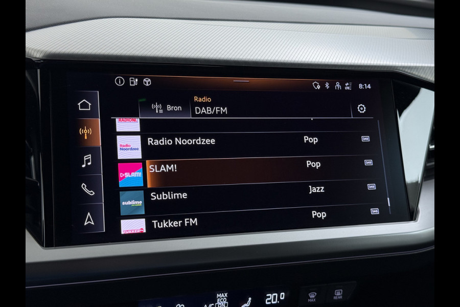 Audi Q4 e-tron 40 204pk AUT. 82kWh Advanced Launch Ed. SOH 97% Warmtepomp Matrix-Led Adaptive-Cruis Audi-Sound System Apple Carplay Android Aut 3 fase laden Stoelverwarming Lmv 20" DAB Bluetooth Elek.Achterklep € 63.000 nieuw Origineel Nederlandse Auto