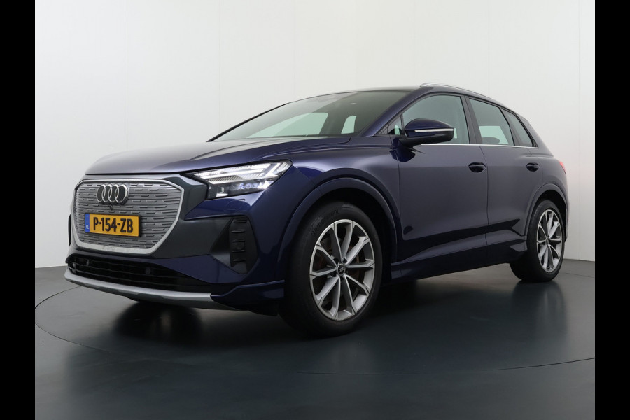 Audi Q4 e-tron 40 204pk AUT. 82kWh Advanced Launch Ed. SOH 97% Warmtepomp Matrix-Led Adaptive-Cruis Audi-Sound System Apple Carplay Android Aut 3 fase laden Stoelverwarming Lmv 20" DAB Bluetooth Elek.Achterklep € 63.000 nieuw Origineel Nederlandse Auto