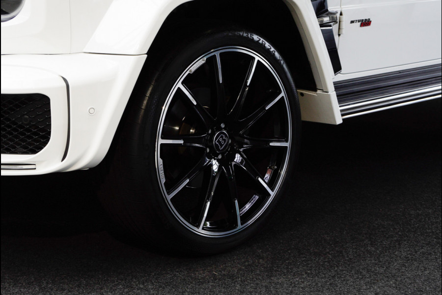 Mercedes-Benz G-Klasse BRABUS 800 Massage Burmester PTS 360° Camera Leer Navi Stoelventilatie Stoelverwarming voor en achter Climate voor & achter Memory seats Distronic Plus Elektr. bedienb. schuif-/ kanteldak PTS LM velgen