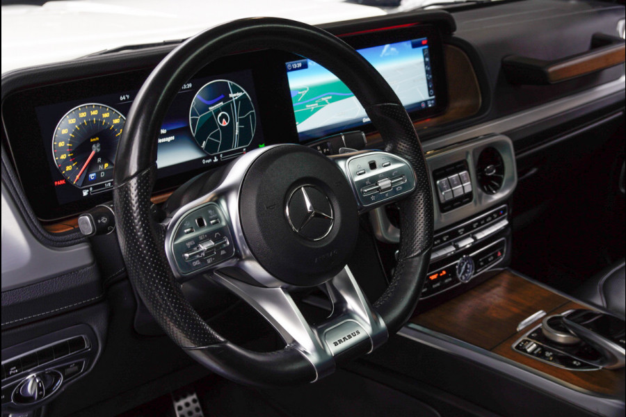 Mercedes-Benz G-Klasse BRABUS 800 Massage Burmester PTS 360° Camera Leer Navi Stoelventilatie Stoelverwarming voor en achter Climate voor & achter Memory seats Distronic Plus Elektr. bedienb. schuif-/ kanteldak PTS LM velgen