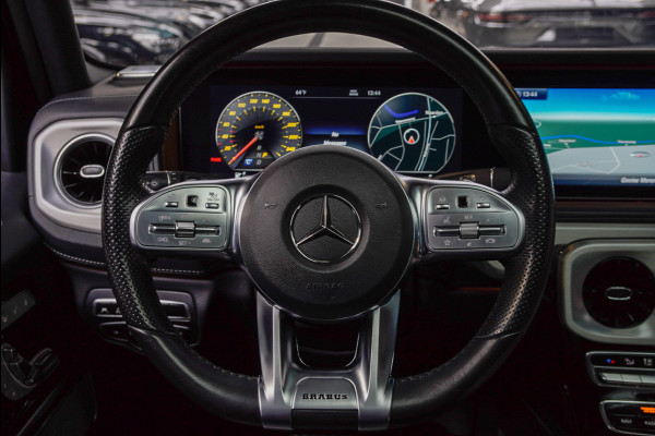 Mercedes-Benz G-Klasse BRABUS 800 Massage Burmester PTS 360° Camera Leer Navi Stoelventilatie Stoelverwarming voor en achter Climate voor & achter Memory seats Distronic Plus Elektr. bedienb. schuif-/ kanteldak PTS LM velgen