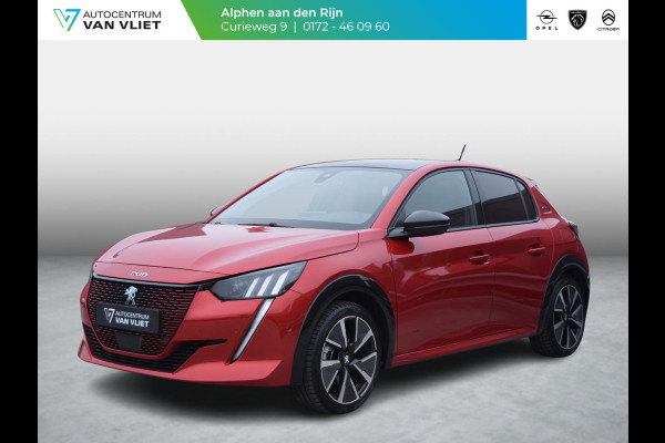 Peugeot e-208 EV GT Pack 50 kWh SOH 95% | PANORAMADAK | CAMERA MET SENSOREN | E.C.C. | STOELVERWARMING |